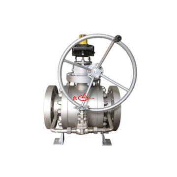 API Soft Seal Flanged Trunnion Ball Valve